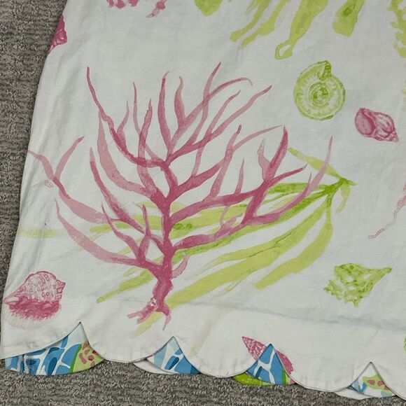 Ana Clare Reversible Dress Womens XXL Scallop Hem Ocean Sea Turtle Resort Wear - Picture 9 of 11